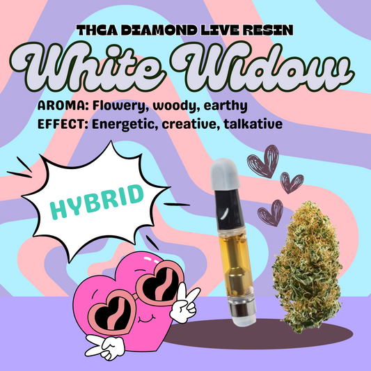 THCa Live Resin Cartridge | White Widow - 1g. (sativa hybrid)